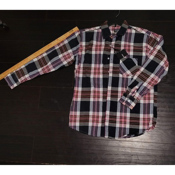 NWT Living Concepts Shirt Mens L Plaid Long Sleeve Button Up Academia Sh… - Picture 8 of 11